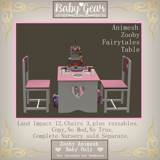 Animesh Zooby Fairytales Table Set (Boxed)
