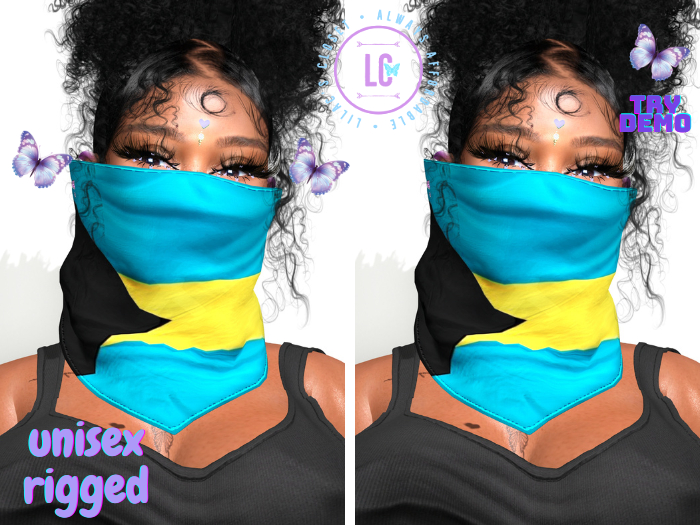 (LC) I Rep Flag Mask Bahamas UNISEX