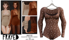 Frayed - Henley Bodysuit - Bambi