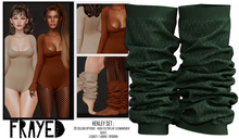 Frayed - Henley Legwarmers - Green