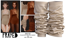 Frayed - Henley Legwarmers - Cream
