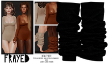Frayed - Henley Legwarmers - Black