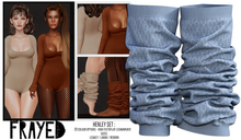 Frayed - Henley Legwarmers - Blue