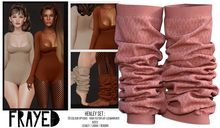 Frayed - Henley Legwarmers - Coral