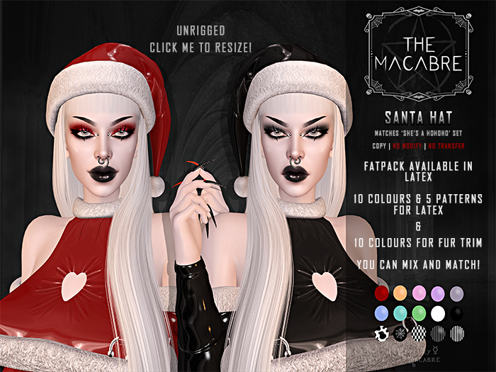 {The Macabre} Santa Hat Unrigged FATPACK