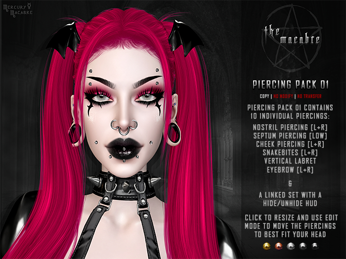 {The Macabre} Piercing Pack 01 [UNRIGGED]