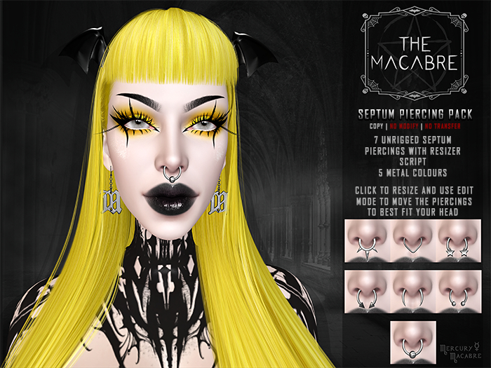 {The Macabre} Septum Piercing Pack [UNRIGGED]