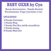 Nursery Accessories - Panda Pastel
