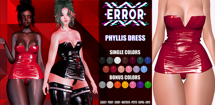 #error - phyllis dress - red