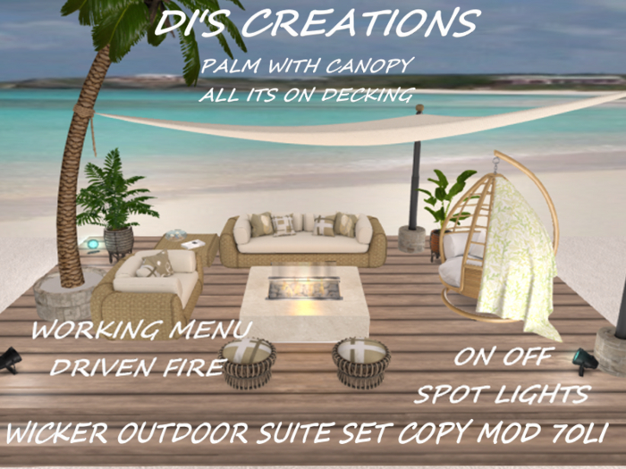 WICKER OUTDOOR SUITE SET