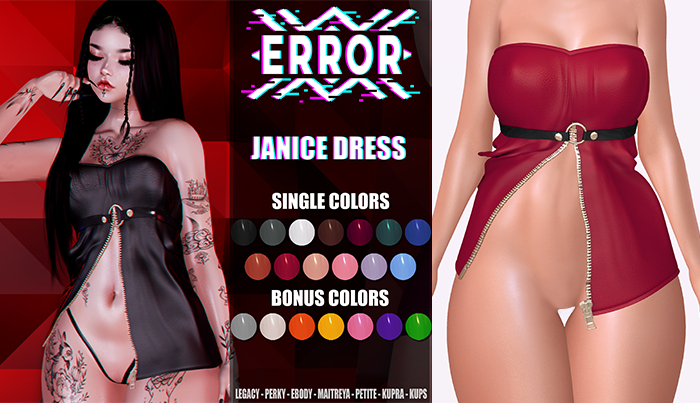 #error - janice dress - red