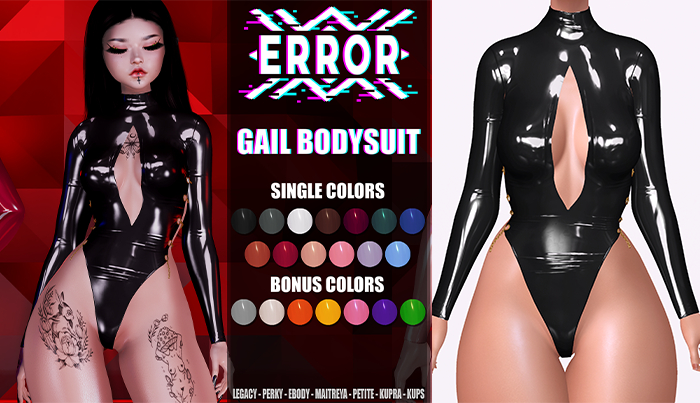 #error - gail bodysuit - black