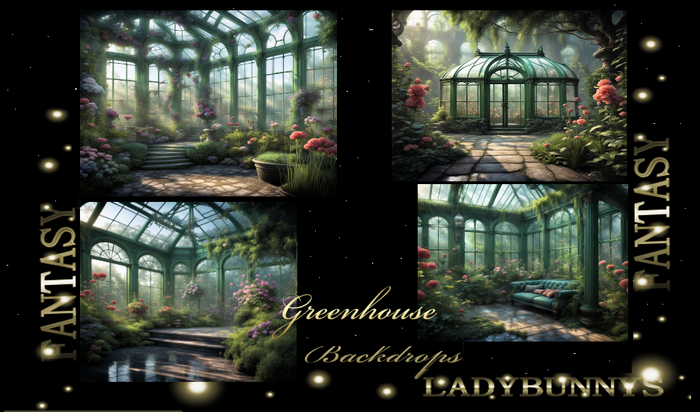 Fantasy Background Textures-Greenhouse Backdrops Full perm