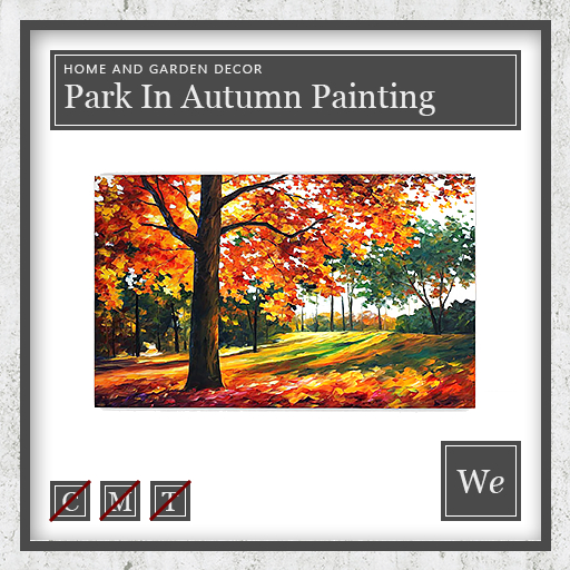 Park In Autumn Painting
