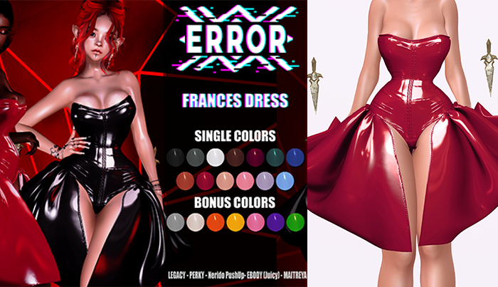 #error - frances dress - red