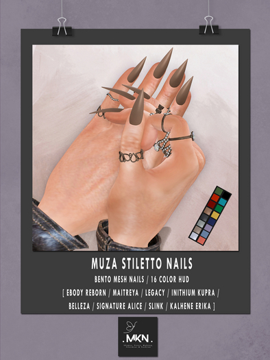 . MKN . Muza Stiletto Nails 