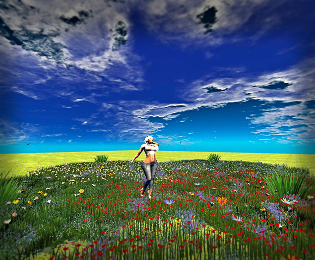 DEMO Flower meadow thick animated 23L BEES&BFLIESI