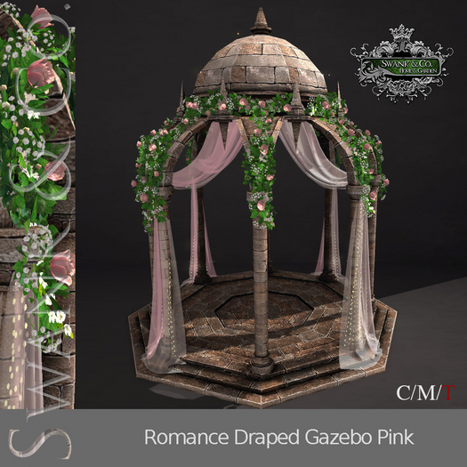 Swank & Co. Romance Draped Gazebo Pink v2 