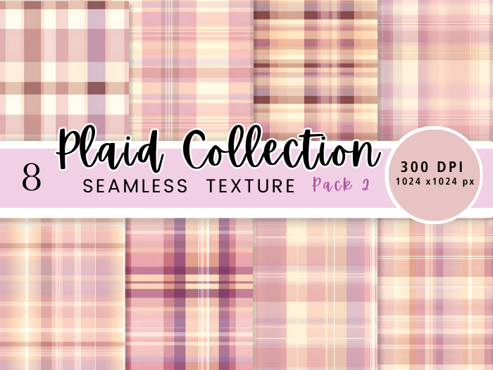 Seacloud. 8 Plaid Texture Seamless Pack 2