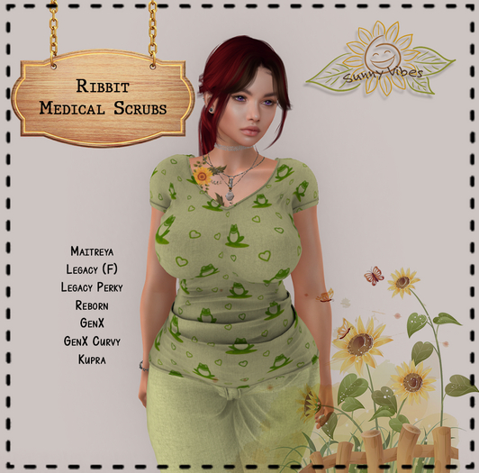 :Sunny Vibes: Ribbit Scrubs