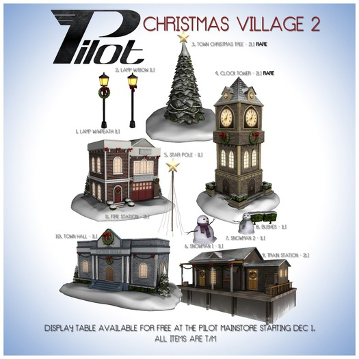 PILOT - Christmas Village 2 - Lamp wBow