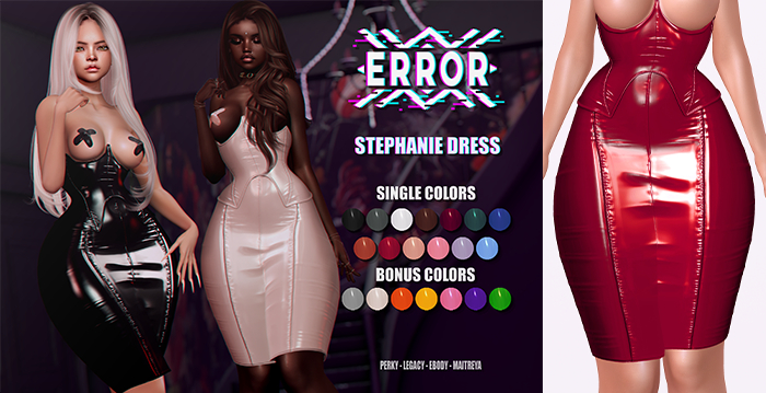 #error - stephanie dress - red