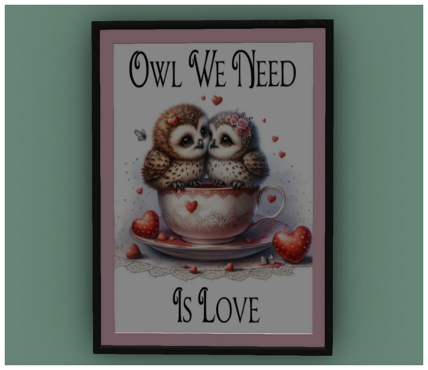 [Tots 'N' Toddlers] ~ Wall Art "Owl We Need Is Love"