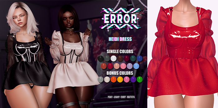 #error - heidi dress - red