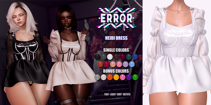 #error - heidi dress - white