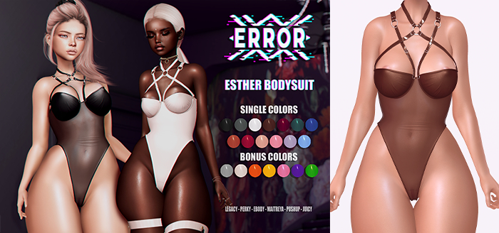 #error - esther bodysuit - brown