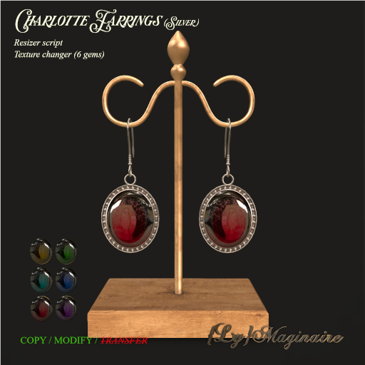 {Ly}Maginaire ~ Charlotte Earrings Silver Package (ADD)