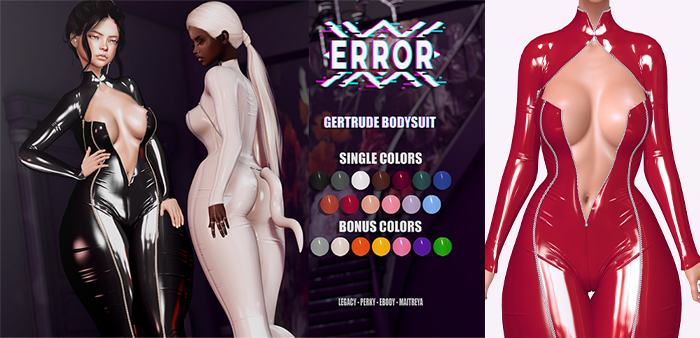 #error - gertrude bodysuit - red