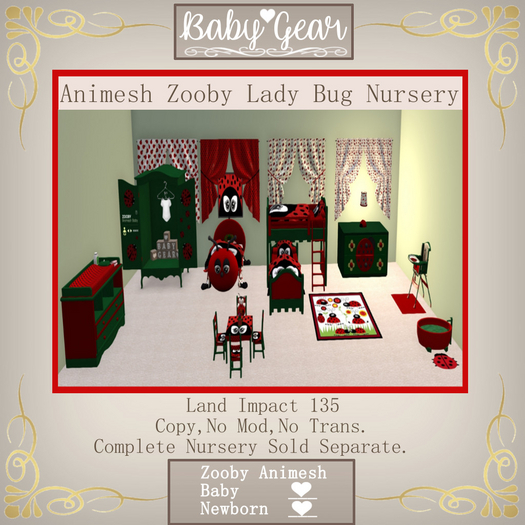 Animesh Zooby Complete Nursery - Lady Bug (Boxed)