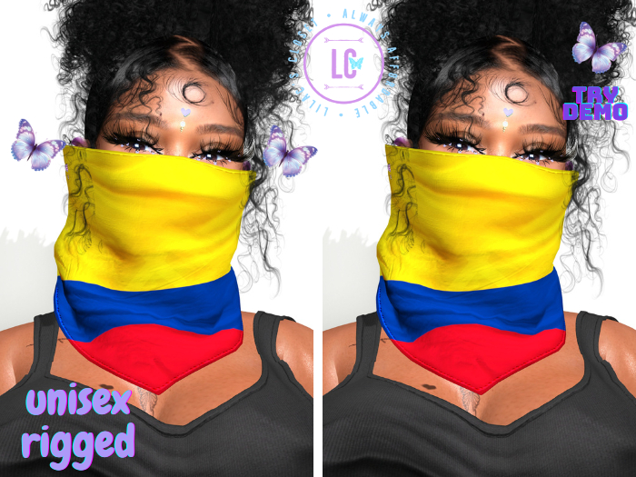(LC) I Rep Flag Mask Colombia UNISEX