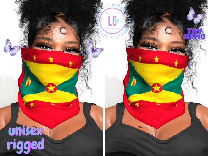 (LC) I Rep Flag Mask Grenada UNISEX