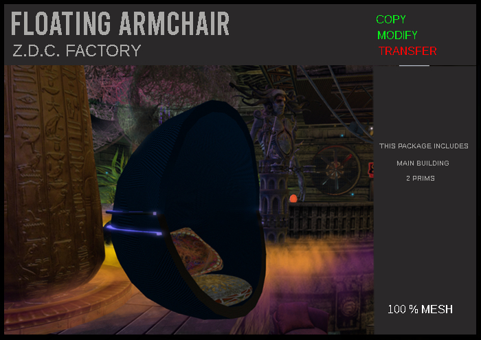 Armchair floating chair Fauteuil club mesh