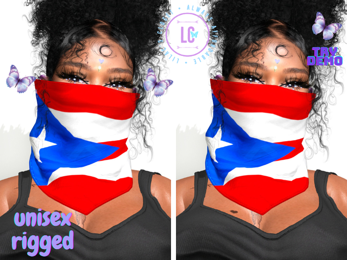 (LC) I Rep Flag Mask Puerto Rico UNISEX