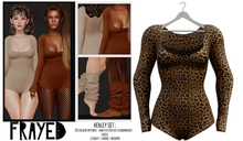 Frayed - Henley Bodysuit - Leo