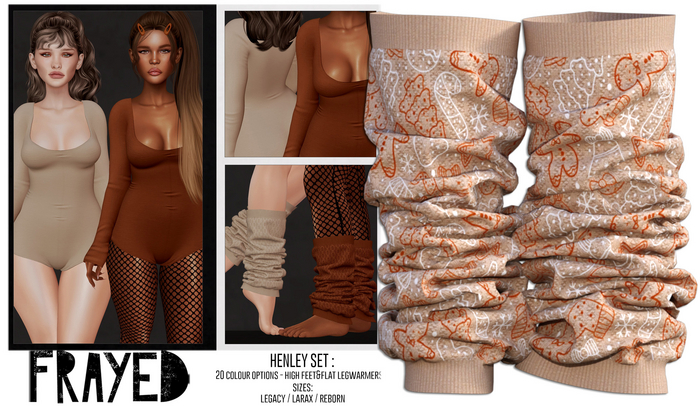 Frayed - Henley Legwarmers - Gingerbread