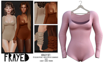 Frayed - Henley Bodysuit - Pink