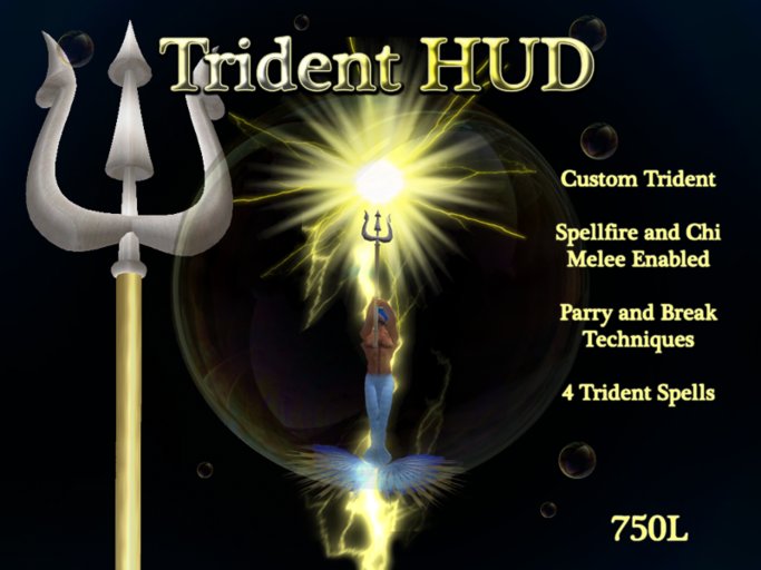 Storybook Trident & HUD *****- Mer Magic - Mer Weapons - Spellfire Weapons