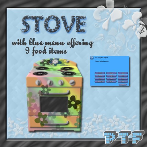 Stove (Rainbow) w/Menu *Offers 9 Food Items*