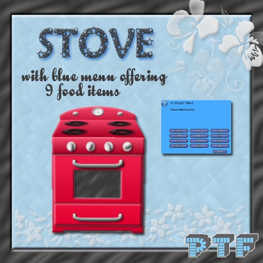 Stove (Red) w/Menu *Offers 9 Food Items*