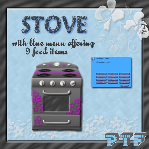 Stove (Stars) w/Menu *Offers 9 Food Items*