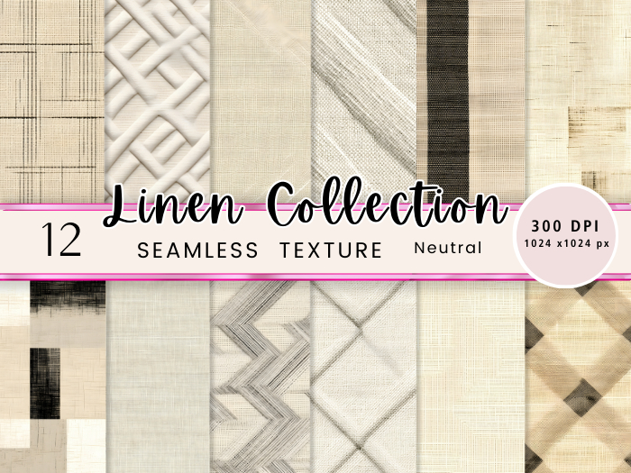 Seacloud. 12 Linen Collection Texture Seamless Neutral 