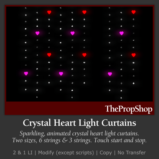 !TPS Crystal Heart Light Curtains