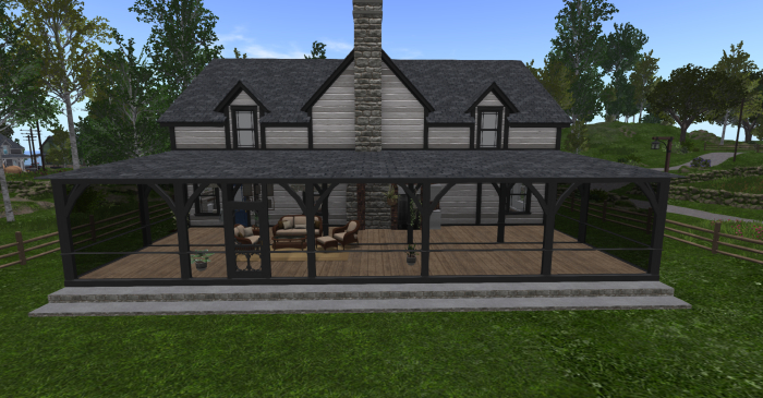 LH Ranch Stable View Screen Porch Ext Ebony Trim ~SLDM~