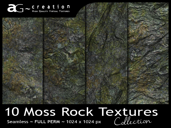 ~AG~ Creation ~ Moss Rock Textures Full Perm