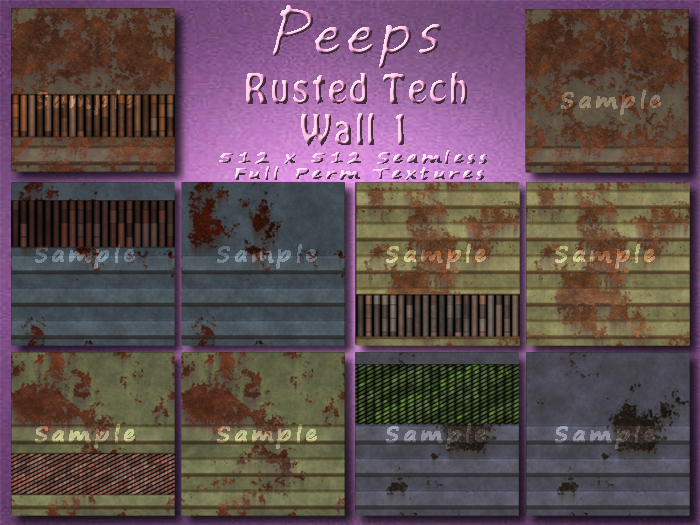 Peeps Textures Rusted Tech Wall 1