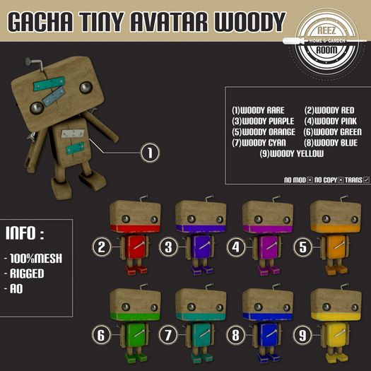 [Rezz Room] Woody Tiny Avatar RARE
